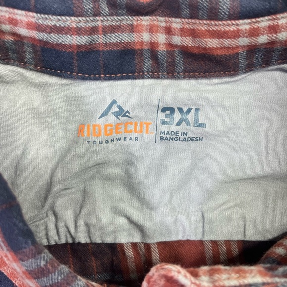 Ridgecut Toughwear Longsleeve Plaid Shirt Mens 3XL  Big Men Work wear 1756 - Picture 3 of 7